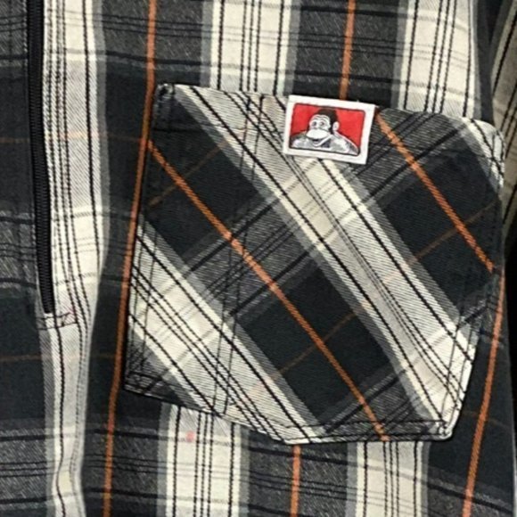 Ben Davis Short Sleeve Plaid 1/2 Zip Shirt - Picture 5 of 13